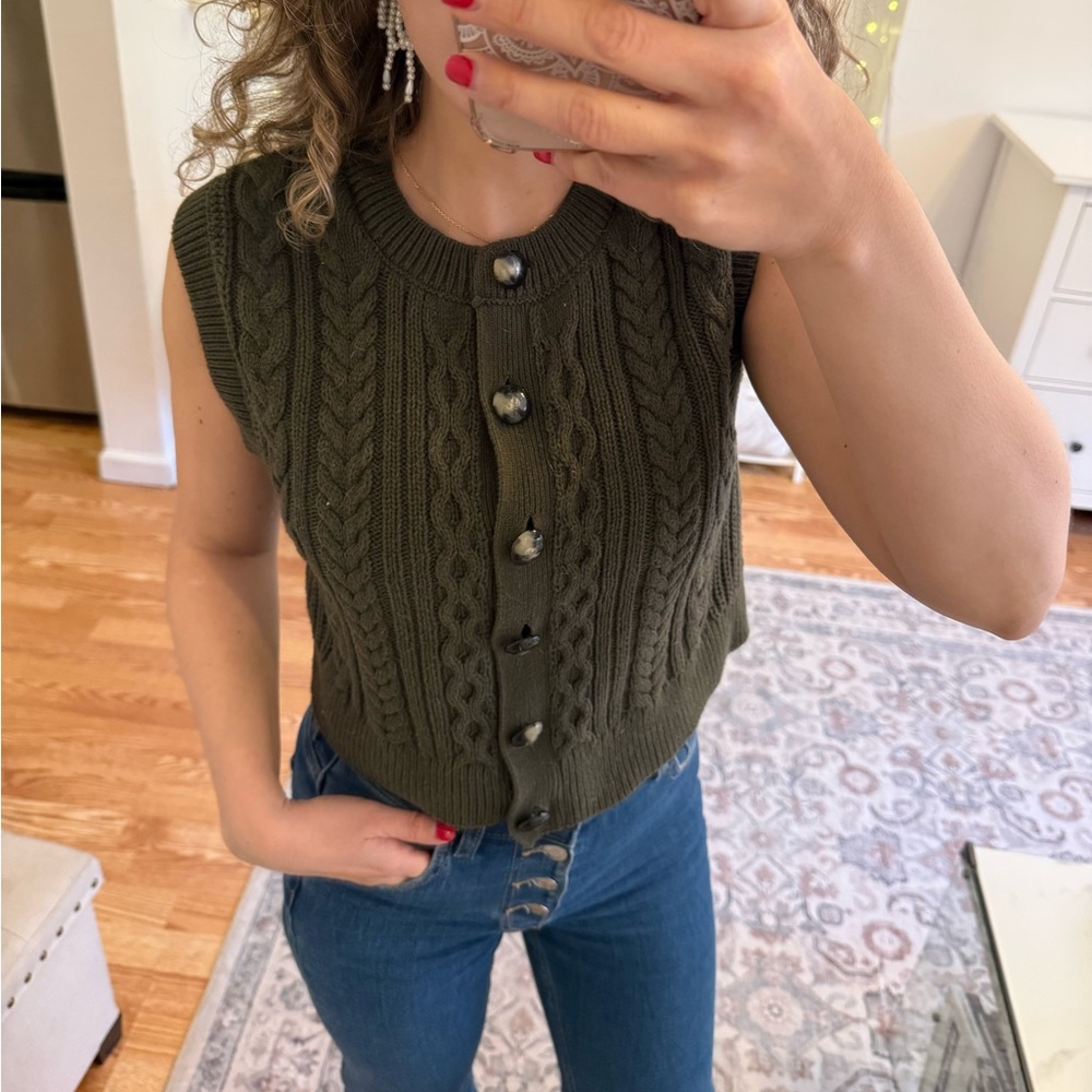 Cable-Knit Vest